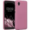 kwmobile Custodia Compatibile con Alcatel 1 (5.0) Cover - Back Case per Smartphone in Silicone TPU - Protezione Gommata - rosa scuro