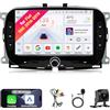 AZUIQiMeng Autoradio stereo Android 13 Per Fiat 500 2016-2019 - Schermo touch IPS da 7, kit cruscotto aggiornato con CarPlay e Android Auto, navigazione GPS, Bluetooth 5.0, WiFi, SWC, 5G, DSP(8Core 2+32GB)