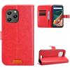 BellaCase Custodia Blackview BV5300/BV5300 Pro/BV5300 Plus [Custodia portafoglio] [Staffa] [Slot per schede] Compatibile con lo smartphone Blackview BV5300/BV5300 Pro/BV5300 Plus(Rosso)