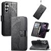 JIUNINE Custodia Protettiva per Samsung Galaxy A17 5G / A16 / A26, Cover Libro PU Pelle Antiurto Portafoglio con Design Farfalle 3D, Slot per Carte, Supporto Stand Regolabile, Nero