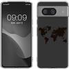kwmobile Custodia Compatibile con Google Pixel 8 - Cover Silicone TPU - Protezione Back Case - Sagoma Mondo nero/trasparente