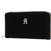 Tommy Hilfiger Portafoglio da donna Essential Large con scomparto portamonete, Nero (Nero), OS