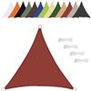 NINGOU Vela ombreggiante Triangolo equilatero 3x3x3m Impermeabile Tenda a Vela Parasole Protezione Solare Anti UV per Giardino Esterno Terrazza-Rosso