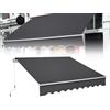 Froadp Tenda da sole in alluminio, 400 x 300 cm, impermeabile, anti UV, per balcone, terrazza (grigio scuro)