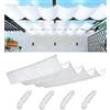 Woace Vela Ombreggiante a Onda Retrattile Impermeabile Tenda da Sole per Esterno Antivento Telo Parasole con Occhielli Tenda a Vela Parasole per Serre Terrazze Giardino Balcone 4x3M Bianco