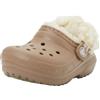 Crocs Zoccolo Unisex per Bambini, Classico Foderato in Pile, Fungo, Taglia 38
