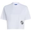Karl Lagerfeld Jeans Donna Regular Cropped Monogram T-Shirt White S