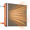 VEVOR Scambiatore di Calore Acqua-Aria 61 x 61 cm, Serpentina HVAC con Tubi in Rame e Alette in Alluminio, Fino a 225K BTU, per Riscaldamento Idronico, Caldaie a Legna e Sistemi di Raffreddamento