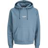 JACK & JONES Jjesoho - Felpa con Cappuccio Noos Pls, Taglie Forti, Miraggio Blu, 5XL