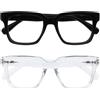 OPULIZE ERA Occhiali luce blu donna e uomo - Occhiali da lettura Antiriflesso Antibagliore - Confezione da 2 - UV400 Occhiali per computer Oversize Rettangolare - Nero/Chiaro - +1,00