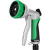 RESTMO Pistola Irrigazione Giardino, Alta Pressione Pistola Piardino Acqua, Spruzzatore in Metallo con 7 Modelli, per Irrigazione di Piante, Lavaggio Auto, Doccia per Animali Domestici -Verde