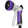 RESTMO Pistola Irrigazione Giardino, Alta Pressione Pistola Piardino Acqua, Spruzzatore in Metallo con 7 Modelli, per Irrigazione di Piante, Lavaggio Auto, Doccia per Animali Domestici -Viola