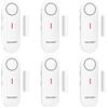 TECKNET Allarme Casa Senza Fili, Mini Sensori Allarme Porte E Finestre, Allarme & Campanello 2-in-1, Controllo del Volume a 3 Livelli, Sistema di Allarme per Casa, Negozio, Ufficio, Garage (6 PCS)