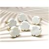ARTISNO Set di 6 pomelli rotondi in marmo bianco, pomelli moderni per armadietti, accessori decorativi, ferramenta per mobili, maniglie per armadietti, maniglie per cassettiere