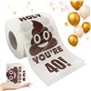 TOGETDREAM You're 40 rotoli di carta igienica stampata, regalo scherzo, decorazione per il 40° compleanno e novità rotoli di carta igienica per decorazioni per feste in bagno