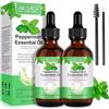 CCKULOOB Olio di menta piperita 120ml, Peppermint Oil Essenziale di olio di menta piperita, Olio di naturale puro al 100% pressato a freddo per la cura dei capelli, massaggi