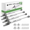 ATM Pistoni per Ante Cucina 50N con Freno Soft-Close - Chiusura Silenziosa - Angolo 80°-100° - 247 mm - Acciaio - 4 Pezzi Molle a Gas - PG-014