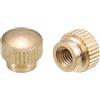 QUARKZMAN Zigrinato Pollice Dadi, 5pz M4 x D9.5mm x H8mm Ottone Zigrinato Dado con Collare Alto Testa Ceco Foro Zigrinato Pollice Dadi per Stampante 3D Parti
