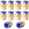 ANGEEK set da 10 pezzi, 12 mm - 3/8 PT filettatura maschio raccordi pneumatici a, adatti per il collegamento rapido di tubi flessibili, accessori compressori d'aria
