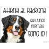 Lovelytiles BOVARO DEL BERNESE Attenti al padrone qui l'unico normale sono io! CANE CARTELLO TARGA IN METALLO (15X20)