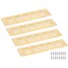 QUARKZMAN Griglia Aerazione, 4Pz 225 x 60mm - Griglia D'aria Alluminio Rete Lega Alluminio, Griglia di Ventilazione Rettangolare per Armadio Scarpe (Oro)