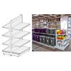 ITALFROM - z MODULO CONTINUATIVO Scaffale gondola L 101, H 166, Prof.40+40 CM, base + 3 ripiani