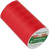 FRANCE-BAZAR Nastro isolante elettrico in PVC per riparazione auto, fai da te, filo di alta qualità, confezione da 6, rosso