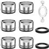 Vinabo Aeratore Rubinetto 6pz, M24 Aeratore Rubinetto Bagno,Filtro per Rubinetto Cucina,Aereatore Rubinetti,Filtro Acqua Rubinetto in Acciaio Inox con Aereatori ABS + 8 Guarnizioni e 1 Chiave Cromata