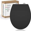 instmaier Helma | Copriwater con chiusura ammortizzata | Nero opaco | Forma ovale | Termoindurente | Sedile WC nero opaco | Sedile WC con Quick Release