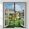 HALIDOOR Zanzariera Magnetica Finestra 80x170cm Nero, Zanzariere Magnetiche per Porte Finestre, Anti Insetti, Chiusura Automatica, Installazione Veloce Senza Attrezzi con Nastro Adesivo