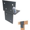GeZu Impex Connettore a T Legno 71x71mm Set di 4 Rivestimento a Polvere Antracite Staffa di Collegamento in T per Parete e Palo per Strutture in Legno