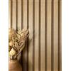 Newroom carta da parati oro effetto legno a pannelli per soggiorno | Lamelle verticali con venatura del legno, effetto lucido, beige cangiante, senza raccordo, camera da letto
