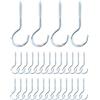 QWORK® 30 pezzi gancio a vite M6 x 85 mm, occhielli a vite, acciaio al carbonio zincato, ideali per cavi fissi, amache, tende da sole, sedie sospese
