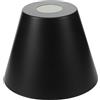 OSOLADY Paralume industriale in ferro a forma di barile - Paralume in metallo nero per lampade a sospensione e da tavolo - Protezione per lampadina per bar, bancone, lampada da soffitto decorativa