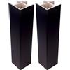 cyclingcolors 2x Connettore Zoccolino Battiscopa Bordo Mobili Cucina Zoccolo Giunzione multiangolo angolare, 150mm nero 90°