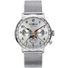 Zeppelin lz129 hindenburg moonphase orologio Uomo Analogico Al quarzo con cinturino in Acciaio INOX 7036M-1