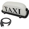 VILIERY Luce per taxi, con batteria ricaricabile USB, luce superiore per taxi, cartello per taxi sul tetto con base magnetica, impermeabile, luce bianca