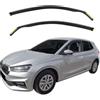 J&J AUTOMOTIVE HEKO Deflettori per Skoda Fabia 4 dal 2021, 2 pezzi | 2 deflettori HEKO per Skoda Fabia 4, PMMA 3 mm, fumé, canale del finestrino.