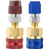 Cosswe Adattatore R134A, adattatore ad estensione lato alto e basso R134A, Freon, adattatore rapido per condizionatore d'aria per auto