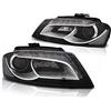Audi Fari Audi A3 8P 08 - 12 nero Tru DRL