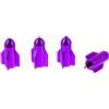 HEROFFIX 4 Pz Tappi Valvola Pneumatico Decorativi Stile Razzo 27mm Coperture Antipolvere per Valvola Pneumatici per la Maggior Parte di Auto Camion Viola in Lega di Alluminio