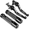 GAYANHU Kit leva di ricambio Per YAMAHA TMAX 530 500 TMAX530 T-MAX 530 500 2001-2005 2006 2007 Moto Leve Freno Frizione Manopole Estremità Manubrio(Black)