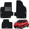 RICAMBYCAR Set Tappetini Auto in Moquette su Misura T03, 4 Pezzi Anteriori e Posteriori, Tappeti Interni Auto Neri con Bordo Rinforzato, Battitacco Lato Guida e Fissaggi, Compatibili con Leapmotor T03