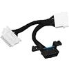 VETESHENM Cavo di prolunga a Y splitter OBD2 a 16 pin, cavo di prolunga OBD2, adattatore maschio a doppia femmina per strumento diagnostico auto, cavo ABS universale da 0,15 m/5,9 pollici