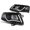 Audi Fari Audi A6 C6 04.04 - 08 LED tubo Lights Nero