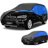 GunHyi Copriauto Gunhyi Impermeabile e Traspirante, Telo per BMW X1 E84/F48/F49, Copriauto Nero e Blu, Telo da Garage Completo per Proteggere da Pioggia, Sole e Polvere.