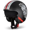 CRUIZER Casco Moto Scooter Custom Omologato MEXICAN Visiera a Scomparsa (M)