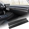 FDAIUN Copertura per cruscotto per Tesla Model 3 Model Y 17-22, rivestimento avvolgente per cruscotto in stile Alcantarn, accessorio decorativo per interni, 2PCS, nero