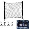 SMYJDMM Rete da carico, rete elastica in nylon per bagagliaio, rete universale in nylon con 4 ganci per auto, furgoni, SUV, pick-up (70 x 70 cm)
