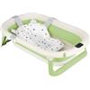 Belfoyer Vaschetta Bagnetto Neonato Pieghevole con Cuscino Morbido - Vasca Bagnetto Ergonomica Antiscivolo Portatile per Bambini Fino a 36 Mesi（Verde）
